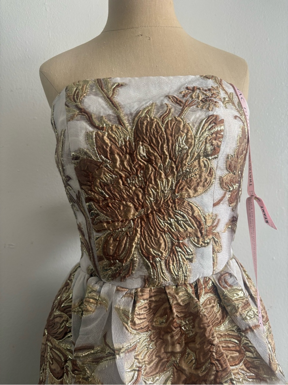 Mac Duggal Strapless brocade mini dress with pockets size 4 #20718 - Picture 6 of 13